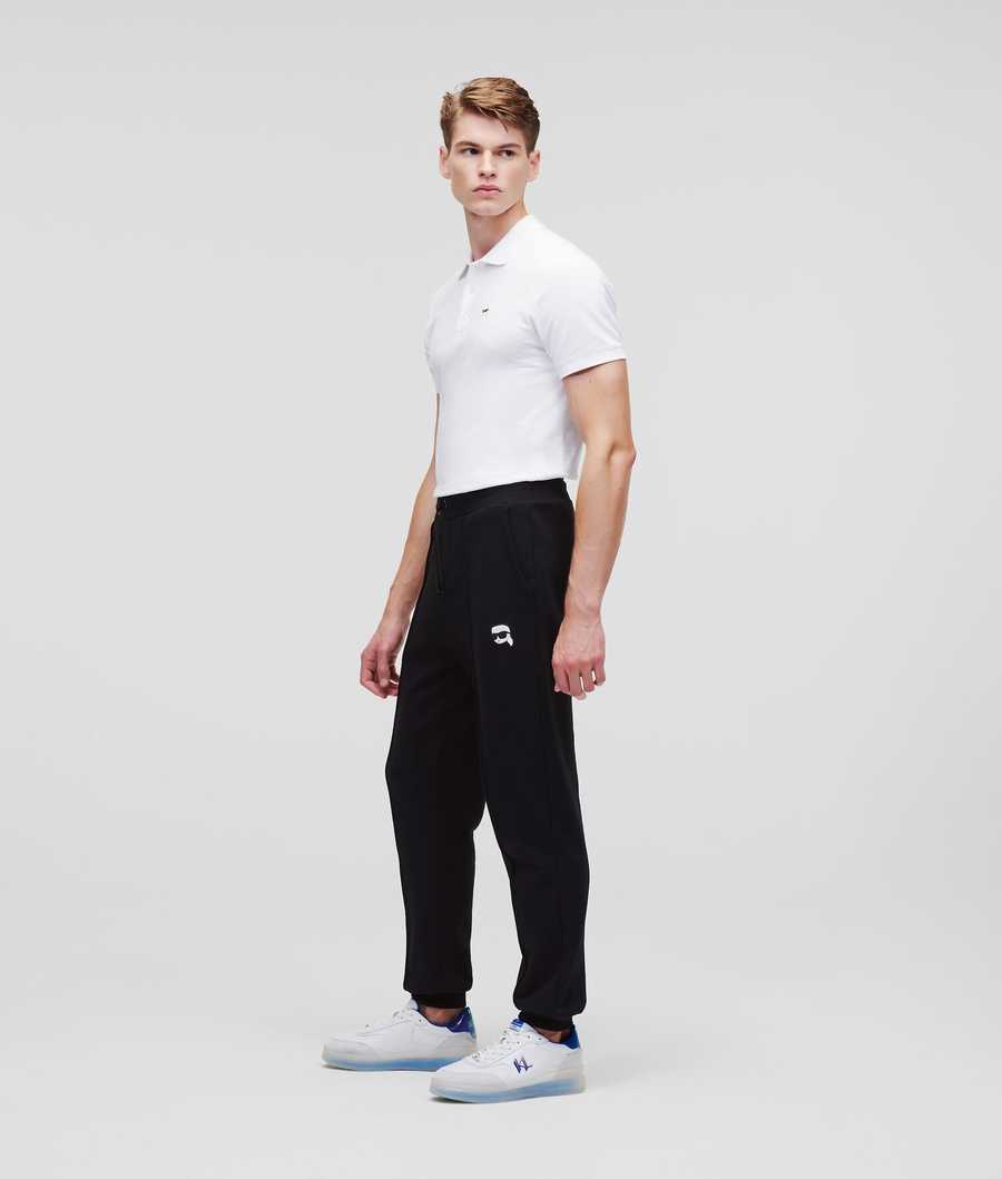 Black Karl Lagerfeld Ikonik 2.0 Pintuck Men's Sweatpants | USA45CNAG