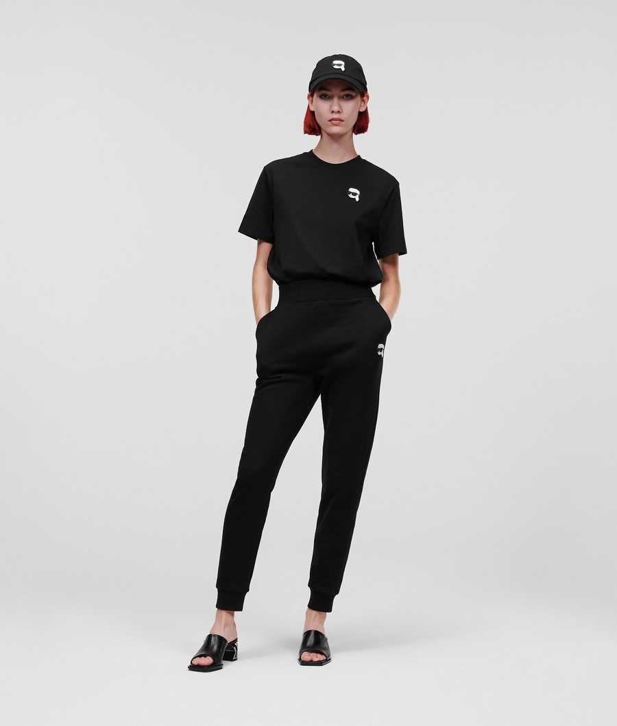 Black Karl Lagerfeld Ikonik 2.0 Women's Sweatpants | USA32OHDY