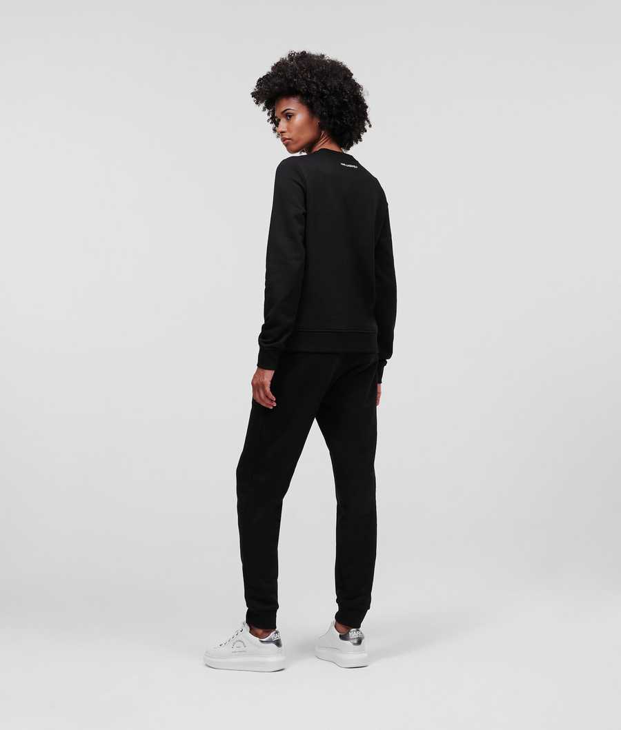 Black Karl Lagerfeld Ikonik 2.0 Women's Sweatshirts | USA68PUXJ