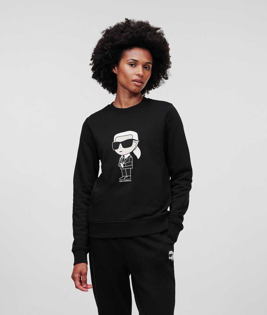 Black Karl Lagerfeld Ikonik 2.0 Women's Sweatshirts | USA68PUXJ