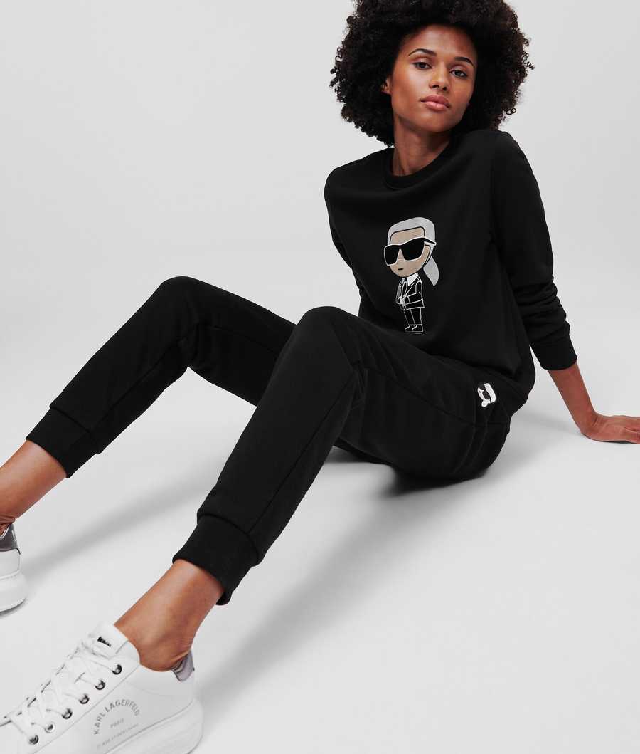 Black Karl Lagerfeld Ikonik 2.0 Women's Sweatshirts | USA68PUXJ