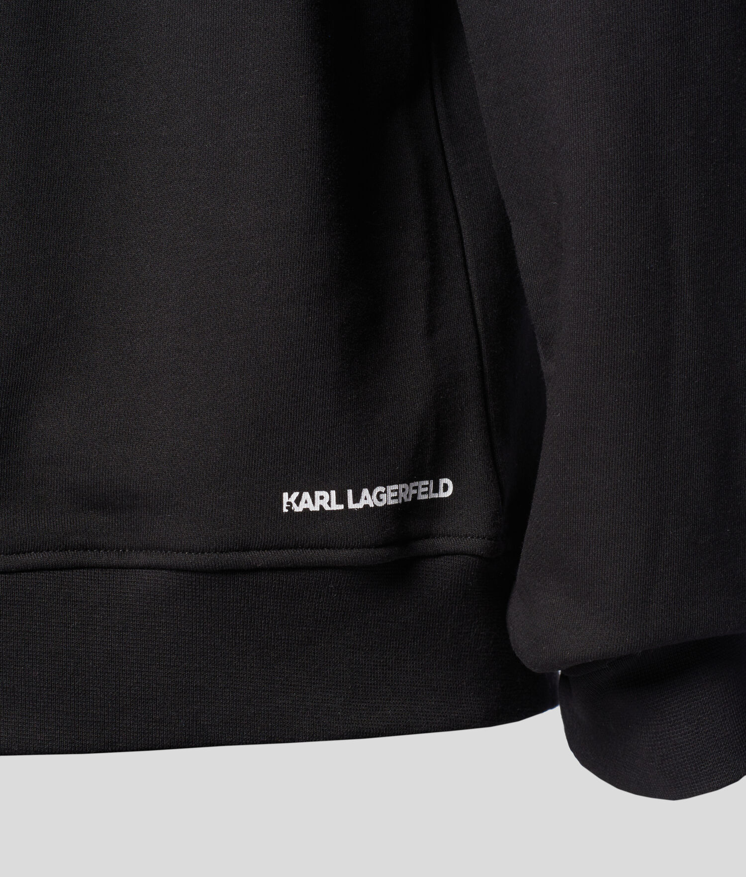 Black Karl Lagerfeld Ikonik Karl Rubber Patch Men's Sweatshirts | USA12JKZA