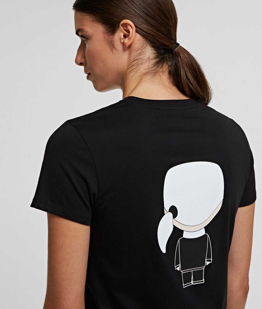 Black Karl Lagerfeld Ikonik Karl Women's T-Shirts | USA95DZGP