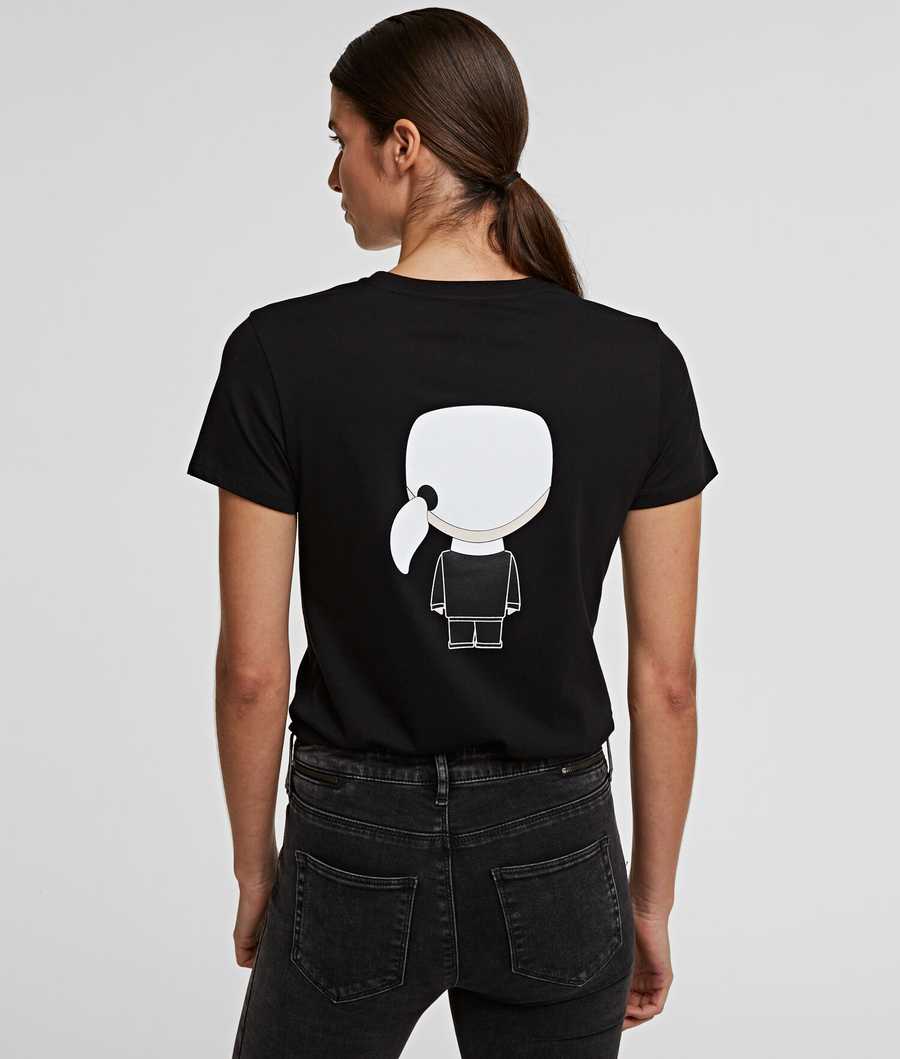 Black Karl Lagerfeld Ikonik Karl Women's T-Shirts | USA95DZGP