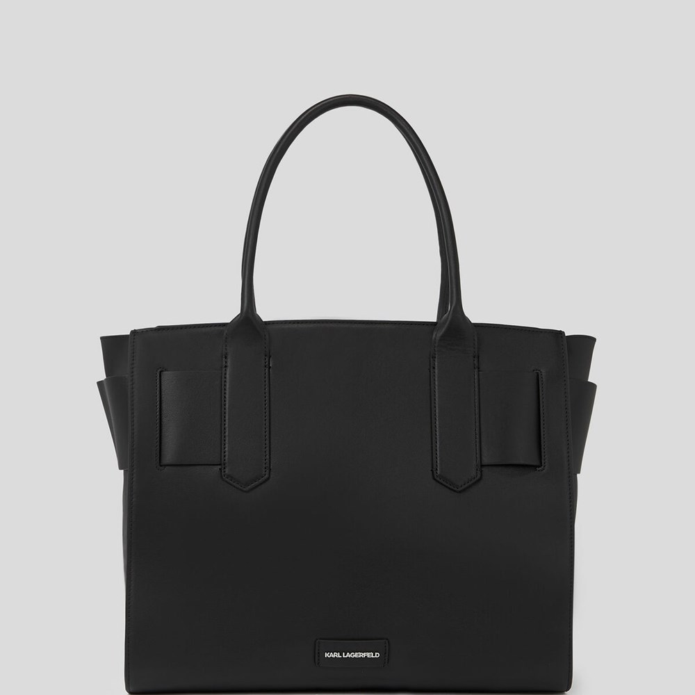 Black Karl Lagerfeld K/Disk Large Women's Tote Bags | USA76QHIJ