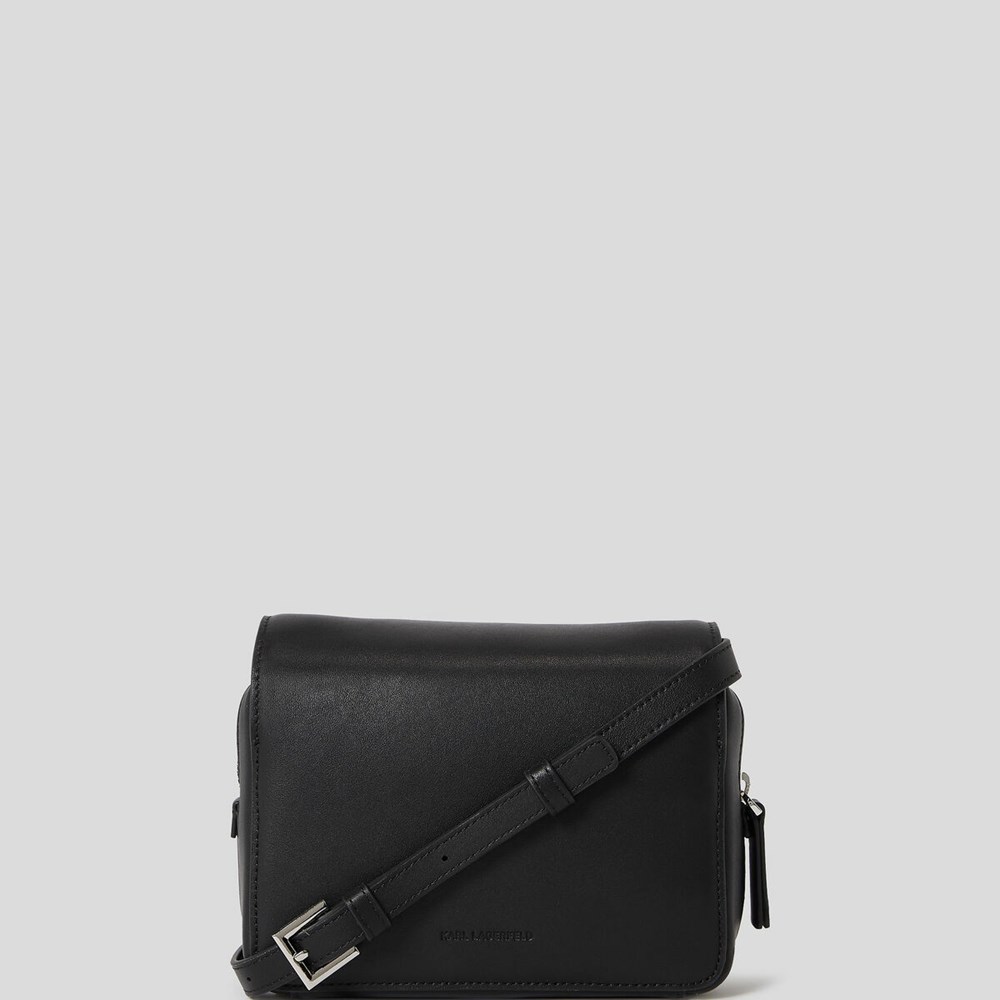 Black Karl Lagerfeld K/Disk Women's Crossbody Bags | USA31RFCJ