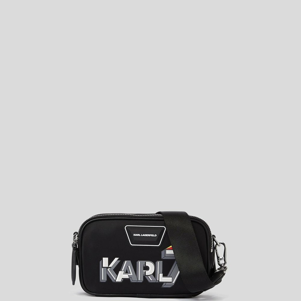 Black Karl Lagerfeld K/Heroes Nylon Women's Camera Bag | USA87ALOP