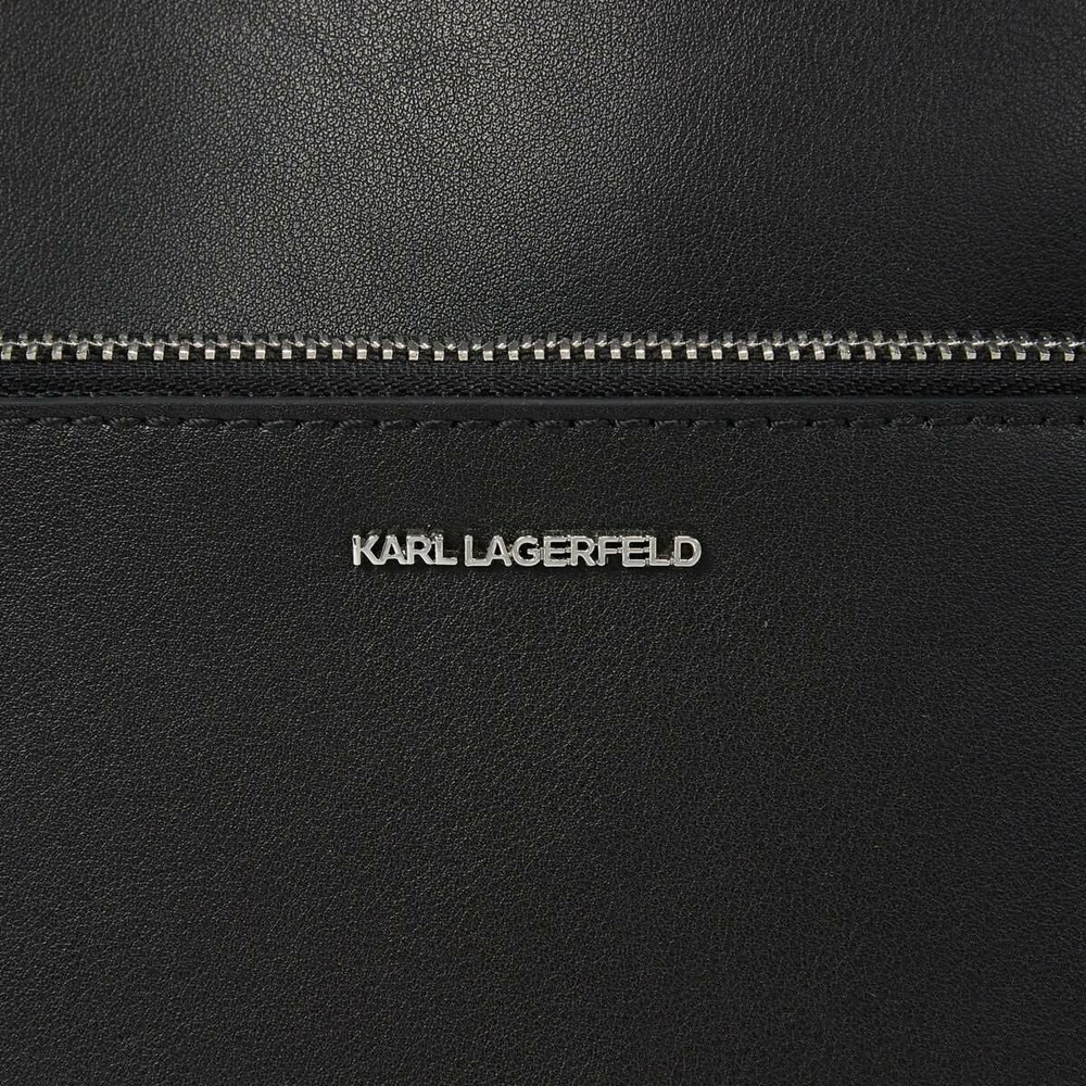 Black Karl Lagerfeld K/Ikonik 2.0 Leather Women's Backpacks | USA63YLMH