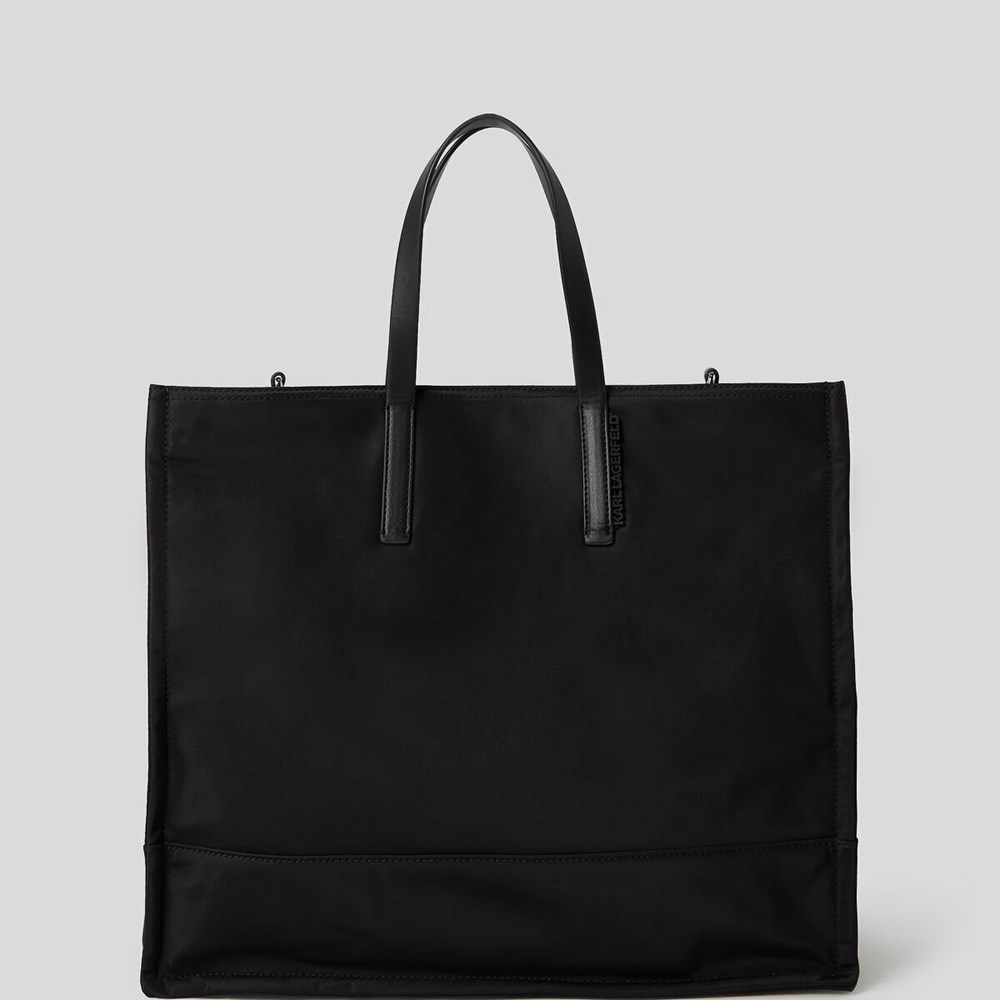 Black Karl Lagerfeld K/Ikonik 2.0 Nylon East-west Women's Tote Bags | USA95XHZQ