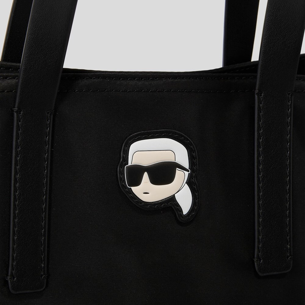 Black Karl Lagerfeld K/Ikonik 2.0 Nylon East-west Women's Tote Bags | USA95XHZQ