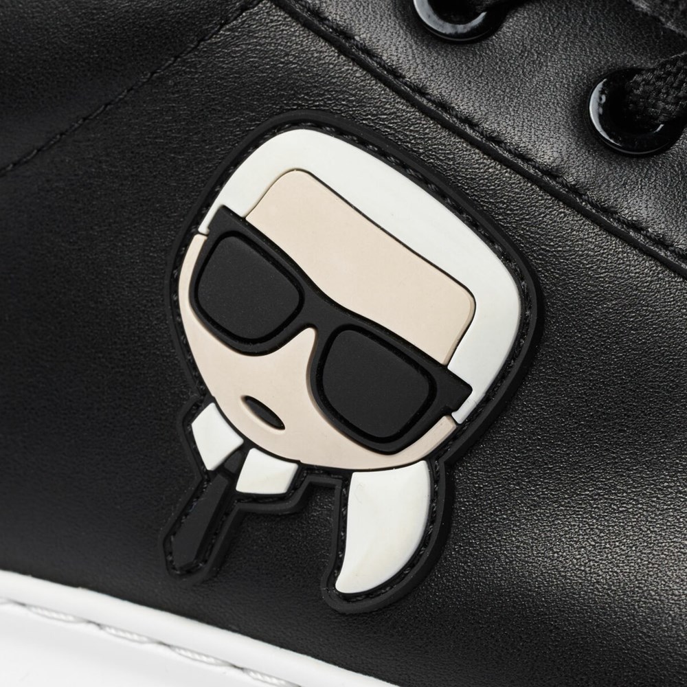 Black Karl Lagerfeld K/Ikonik Kapri Men's Sneakers | USA95GPWZ