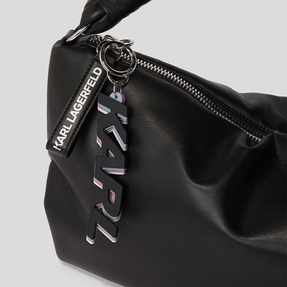 Black Karl Lagerfeld K/Knotted Women's Shoulder Bags | USA29QWIM