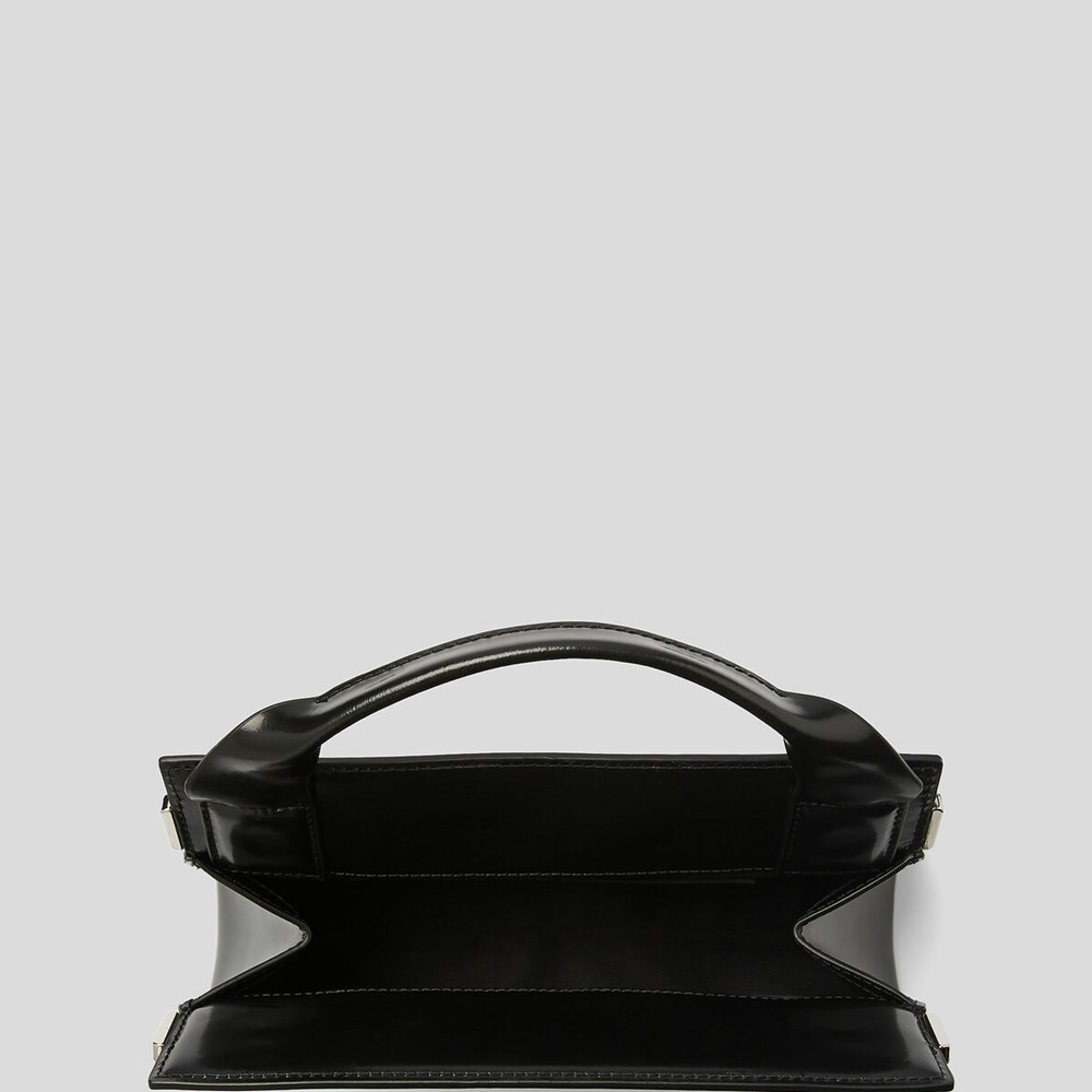 Black Karl Lagerfeld K/Kross Archive Recycled Leather Women's Handbags | USA86TACI