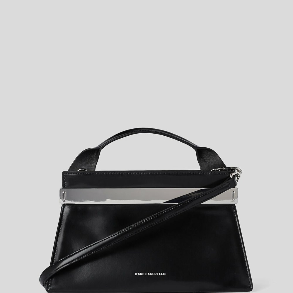 Black Karl Lagerfeld K/Kross Archive Recycled Leather Women's Handbags | USA86TACI