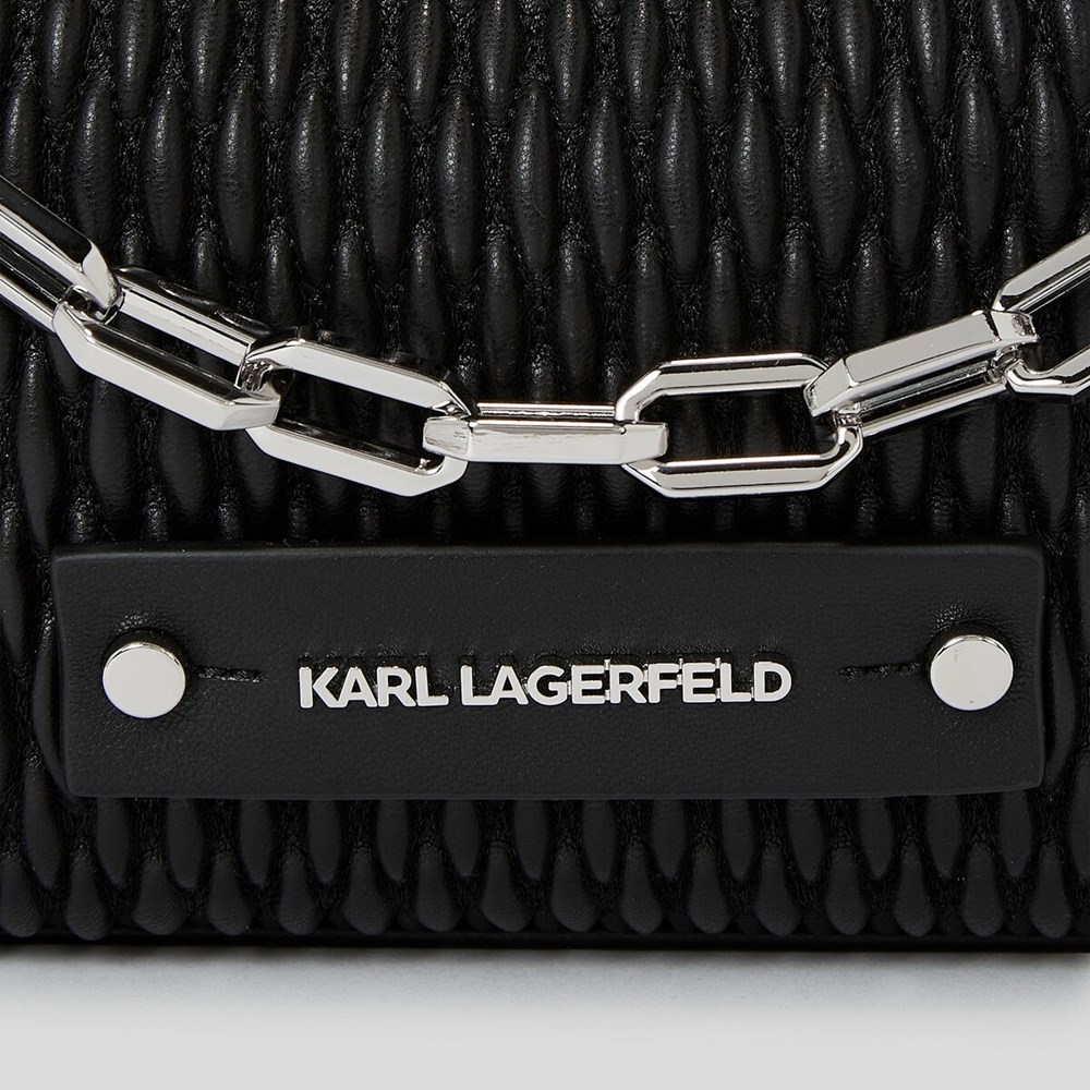 Black Karl Lagerfeld K/Kushion Quilted Women's Baguette Bag | USA29VPFD