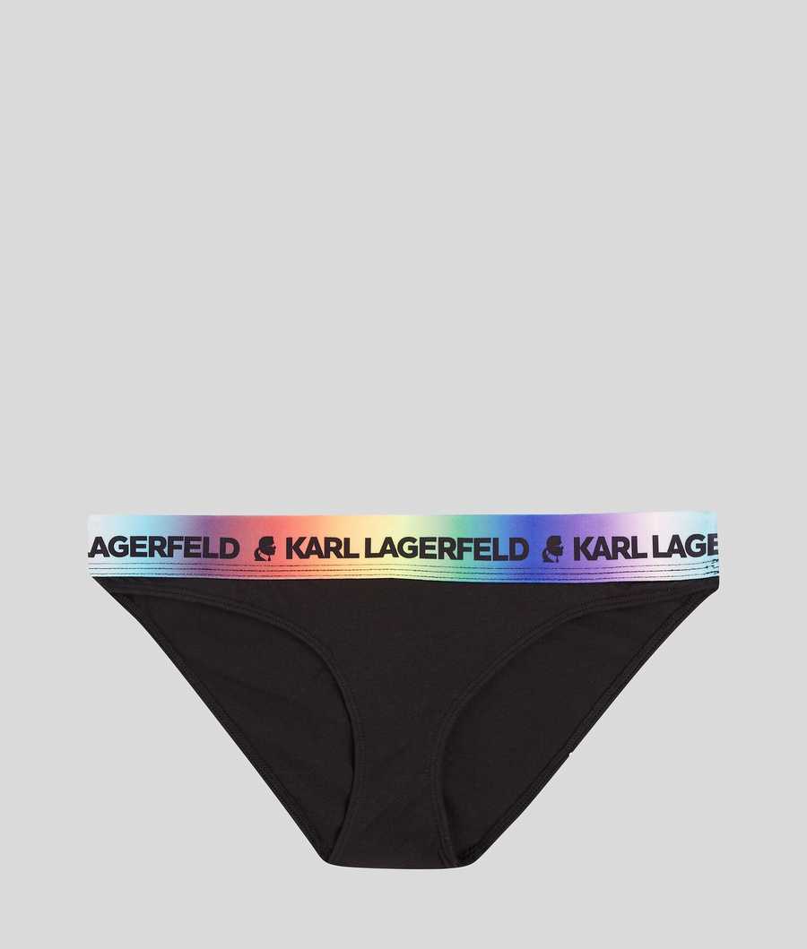 Black Karl Lagerfeld K/Love Logo Briefs Women\'s Underwear | USA03HVKP