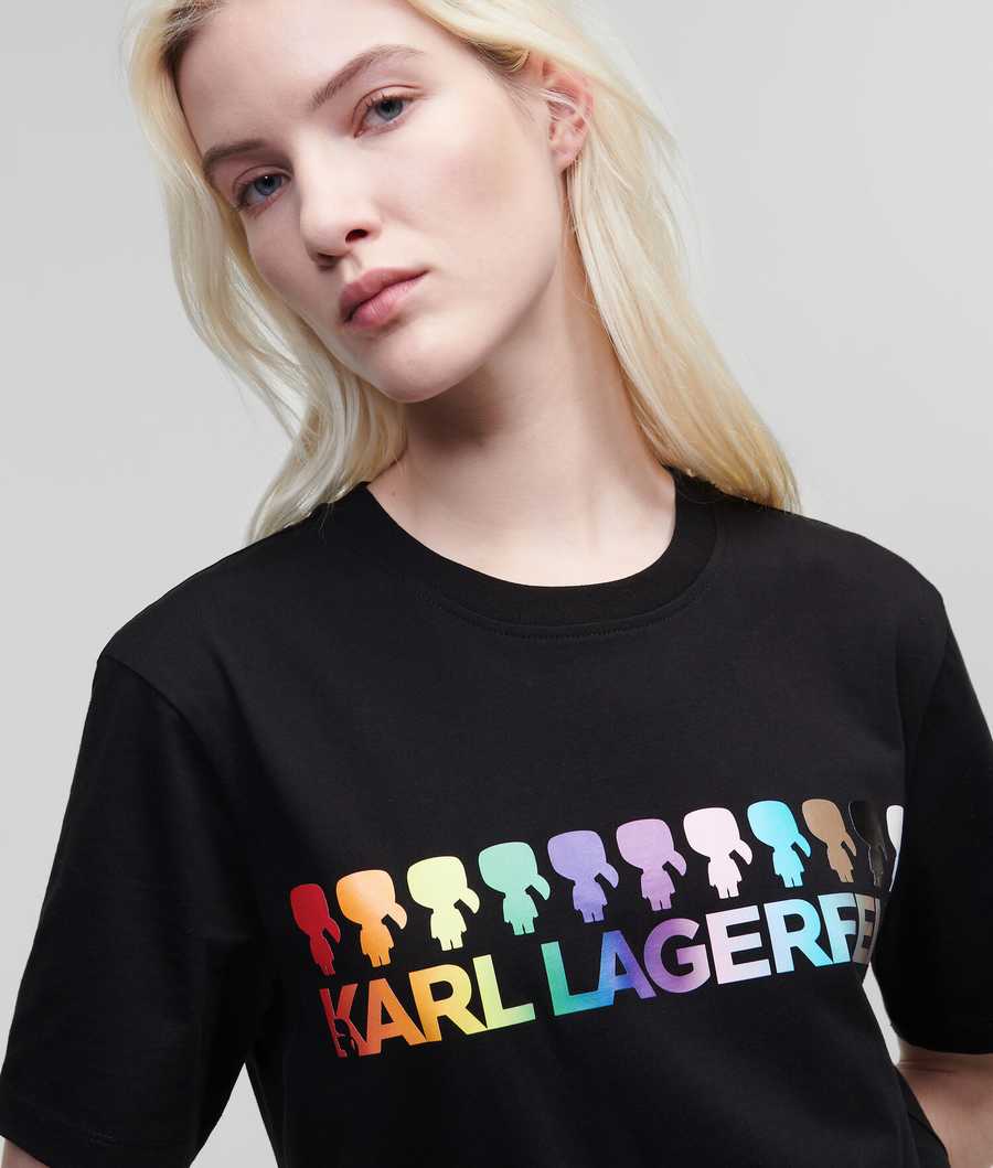 Black Karl Lagerfeld K/Love Women's T-Shirts | USA15IJGO