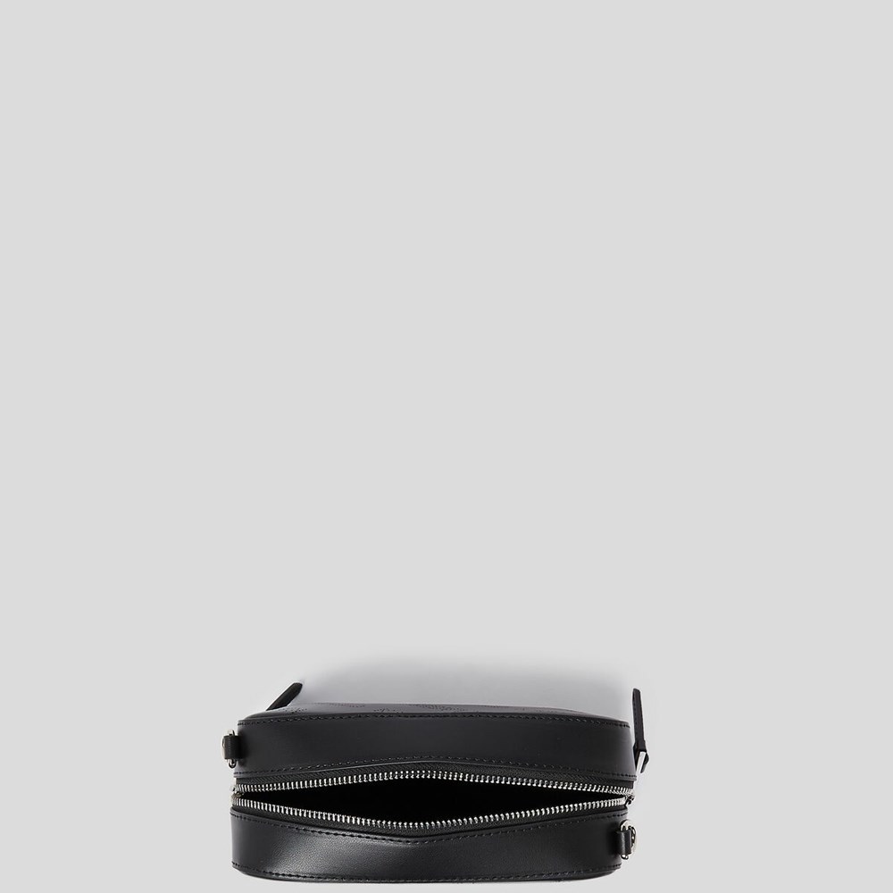 Black Karl Lagerfeld K/Punched Logo Women's Camera Bag | USA82AYFD