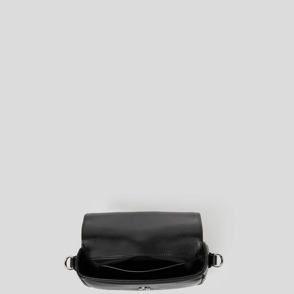 Black Karl Lagerfeld K/Saddle Small Women's Shoulder Bags | USA30LDGE