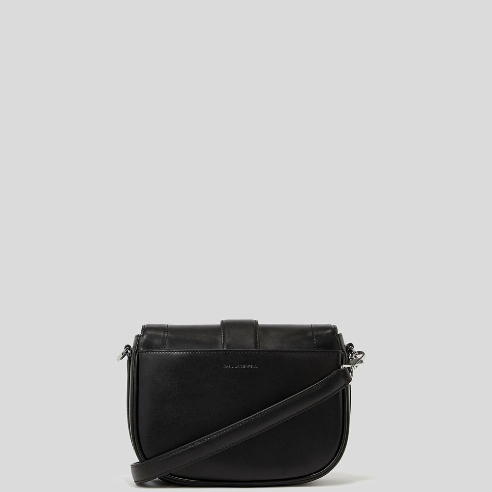 Black Karl Lagerfeld K/Saddle Women's Shoulder Bags | USA48BMOQ