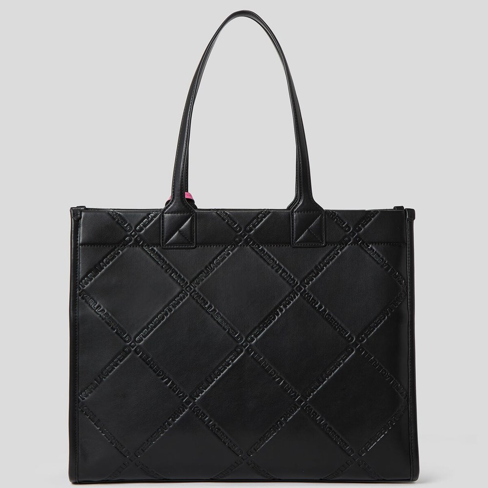 Black Karl Lagerfeld K/Skuare Embossed Women's Tote Bags | USA64GEUD