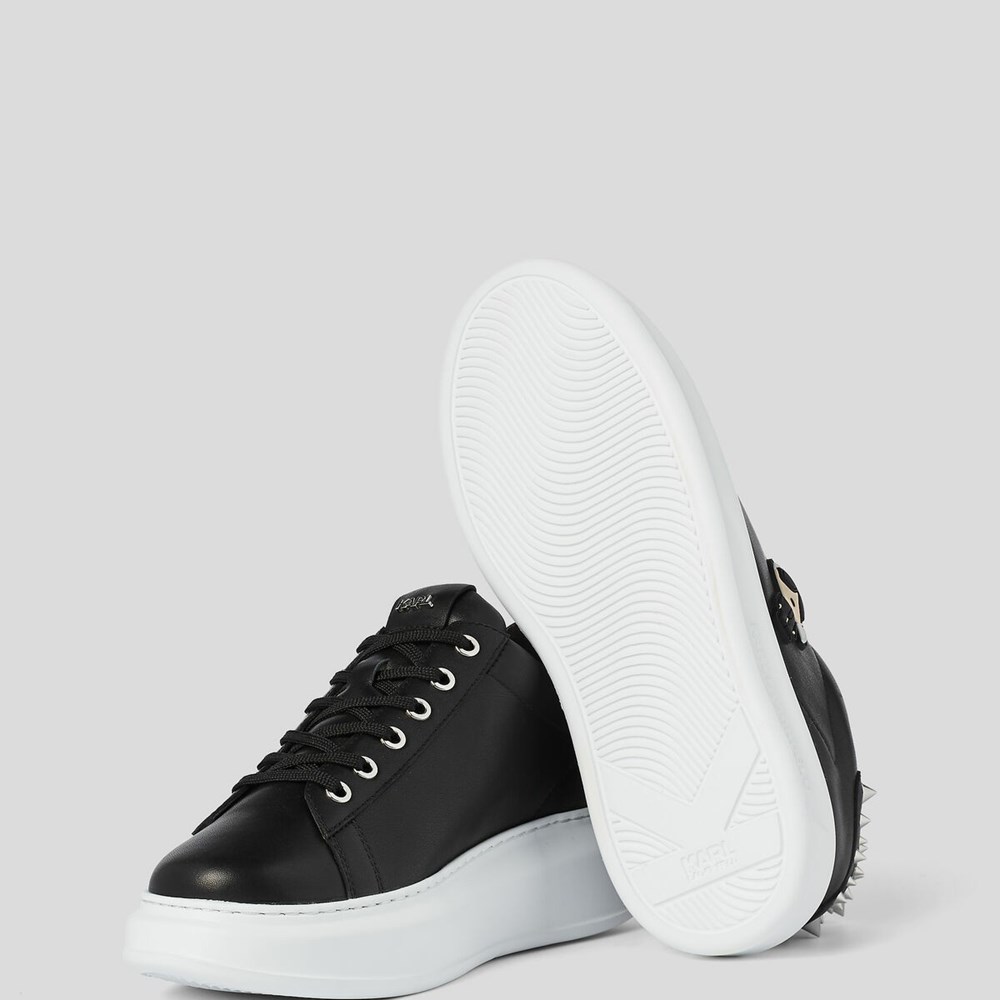 Black Karl Lagerfeld Kapri K/Ikonic Stud Women's Sneakers | USA01YFZH