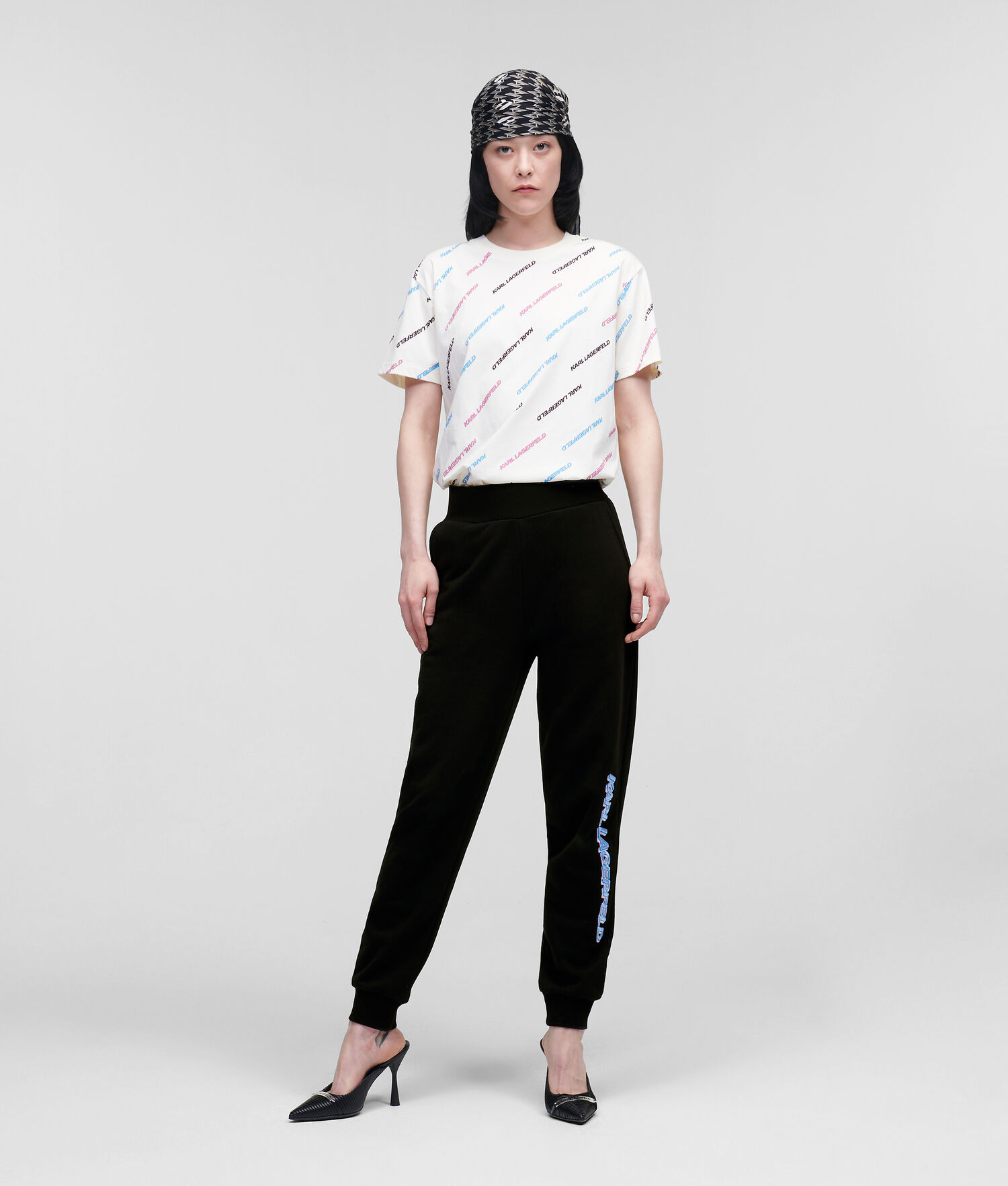 Black Karl Lagerfeld Karl Future Logo Women's Sweatpants | USA72LJQS