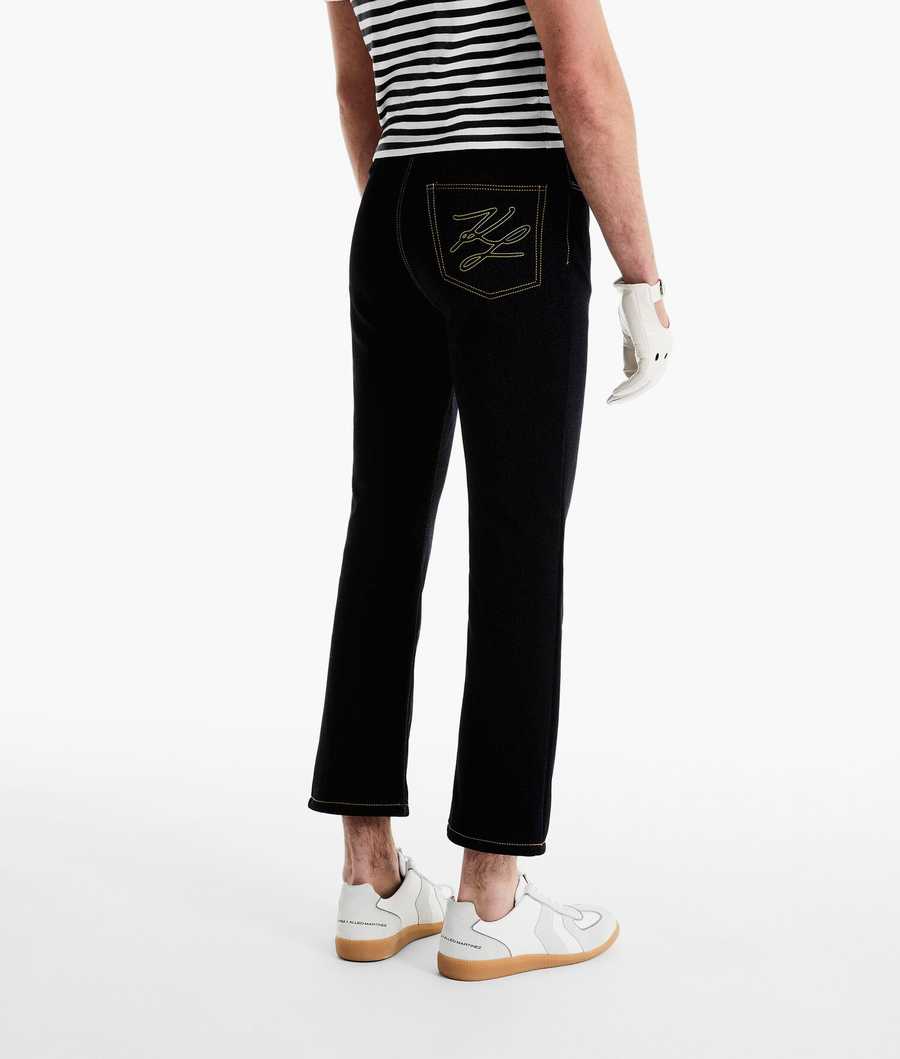 Black Karl Lagerfeld Karl Lagerfeld X Alled-martinez Lurex Jersey Women's Pants | USA18FYPQ