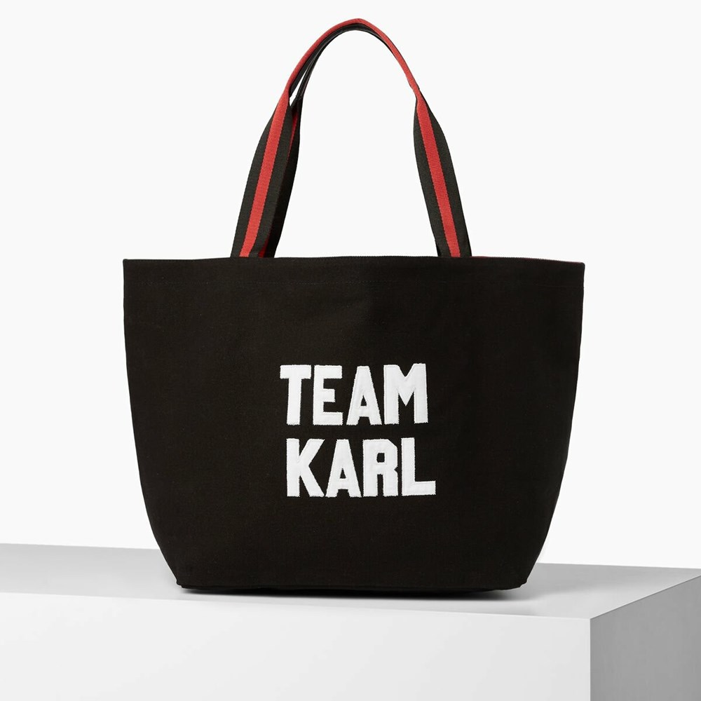 Black Karl Lagerfeld Karl Lagerfeld X Alled-martinez Team Karl Women\'s Tote Bags | USA18YIHT