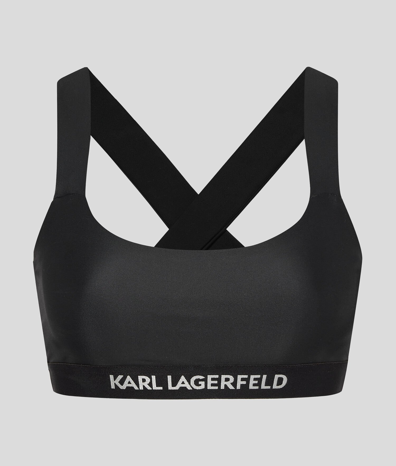 Black Karl Lagerfeld Karl Logo Crossover Women's Beachwear | USA46MORN