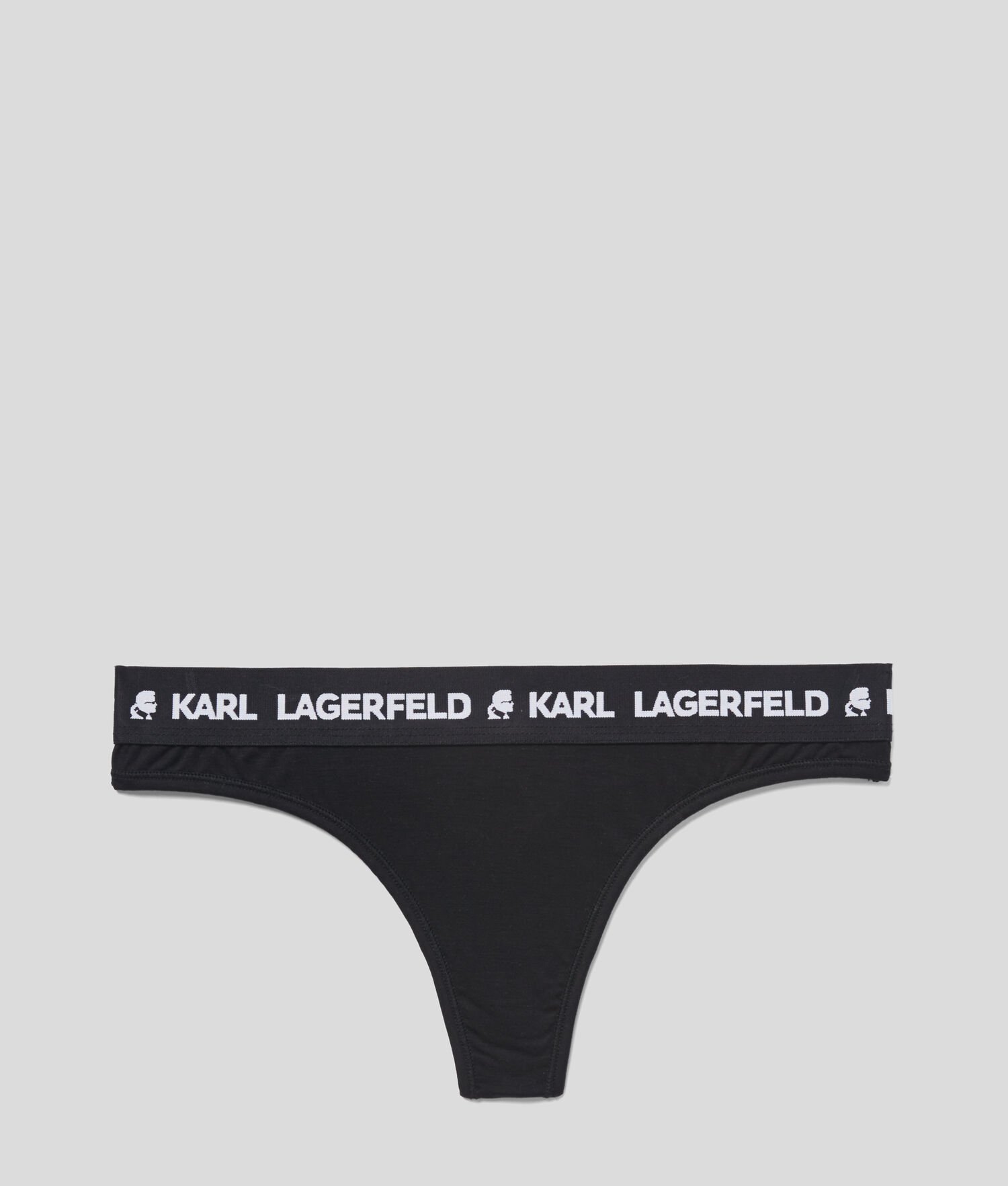 Black Karl Lagerfeld Karl Logo Thong Women's Underwear | USA71MNCV