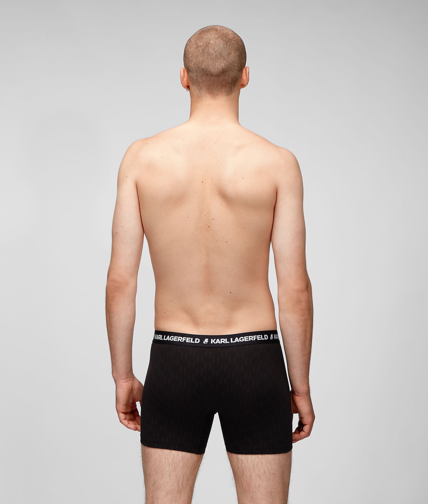 Black Karl Lagerfeld Kl Monogram Trunks – 3 Pack Men's Underwear | USA68EWQV