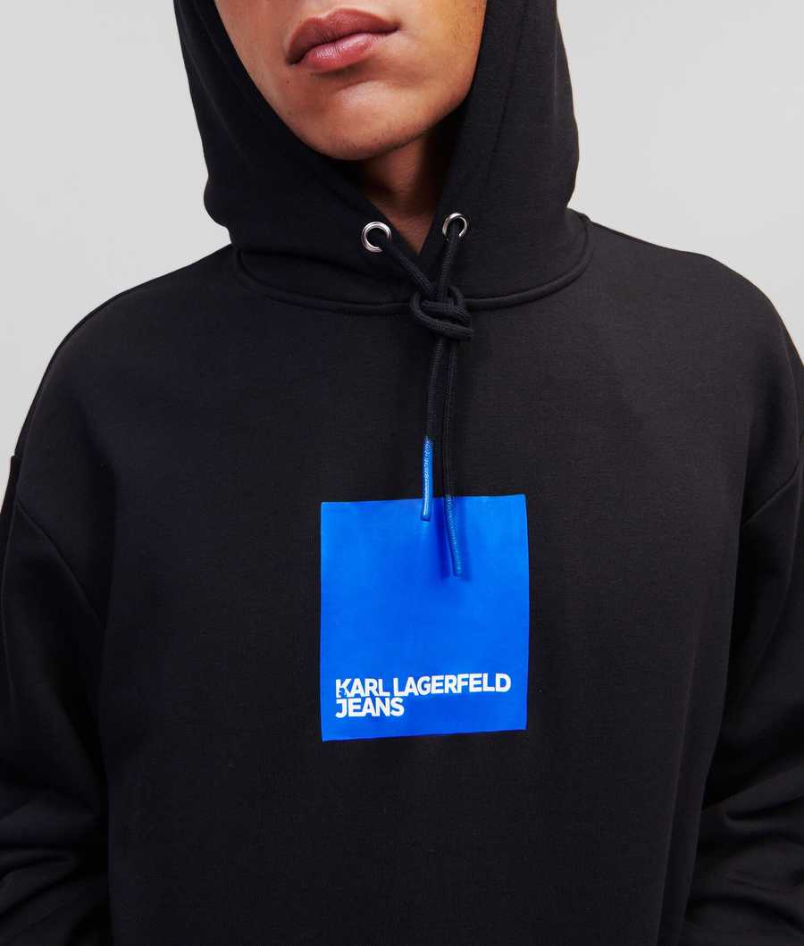 Black Karl Lagerfeld Klj Logo Men's Sweatshirts | USA84RDIA