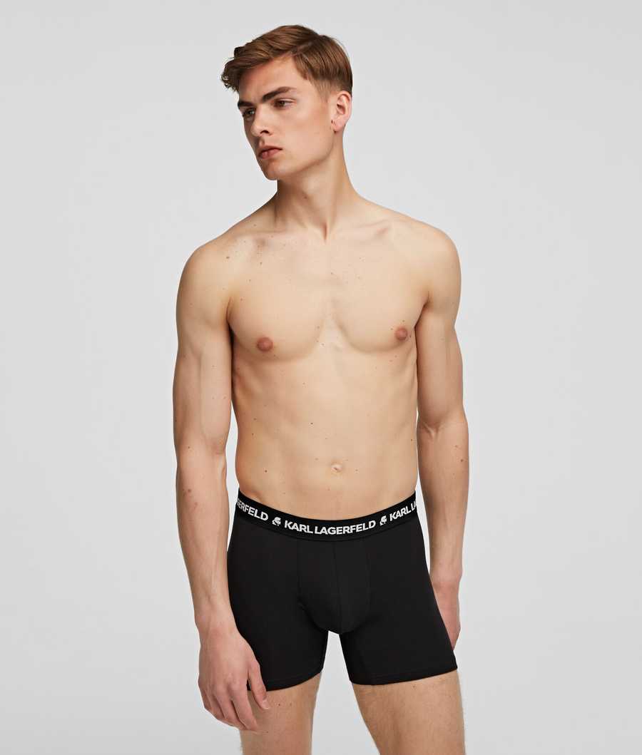 Black Karl Lagerfeld Logo Boxers – 7 Pack Men's Underwear | USA45YAVW