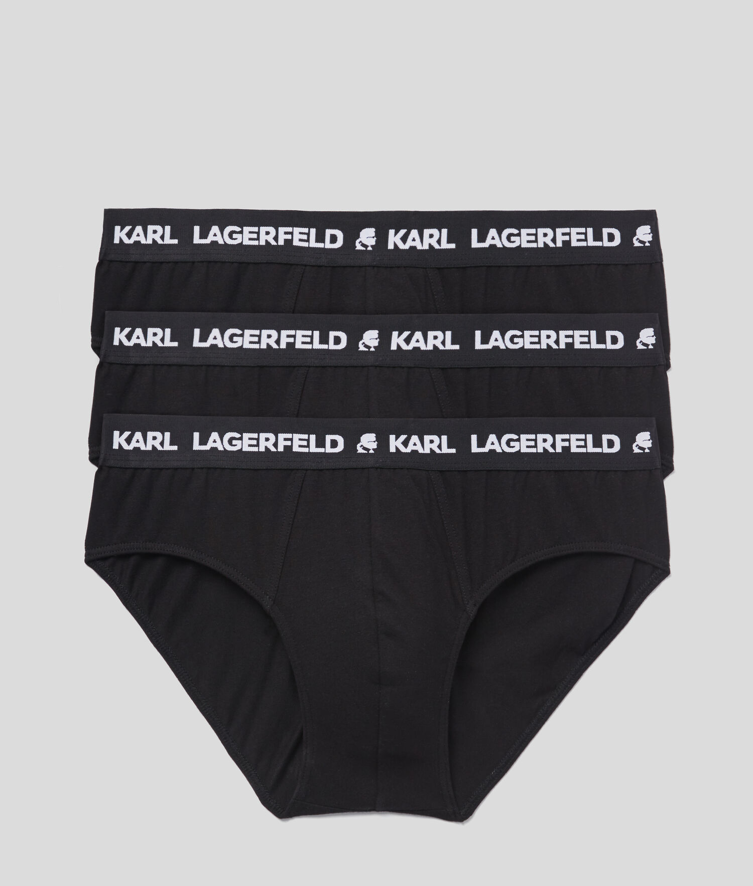 Black Karl Lagerfeld Logo Briefs 3-pack Men\'s Underwear | USA17OSFU