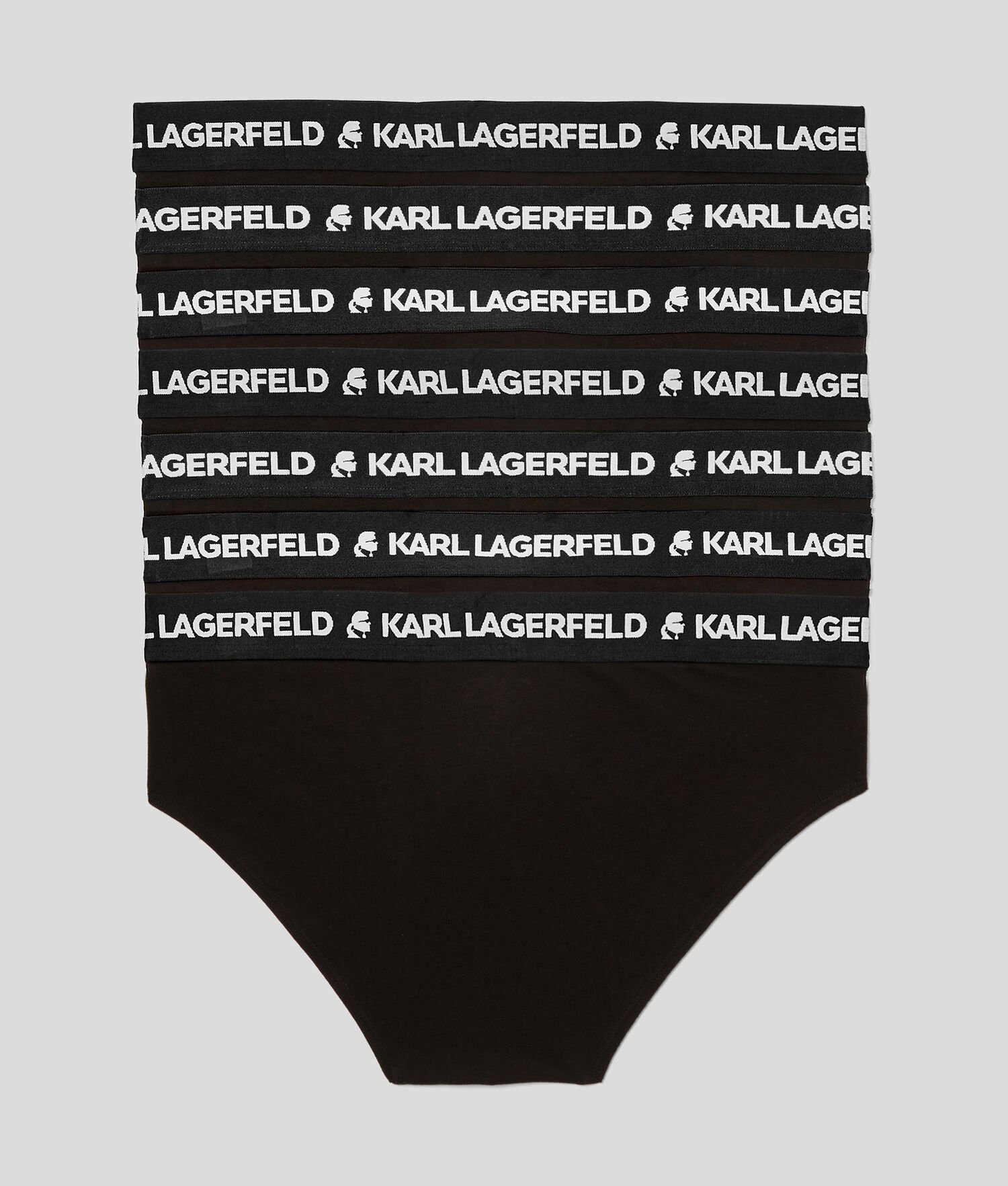 Black Karl Lagerfeld Logo Briefs - 7 Pack Men's Underwear | USA78UKSR