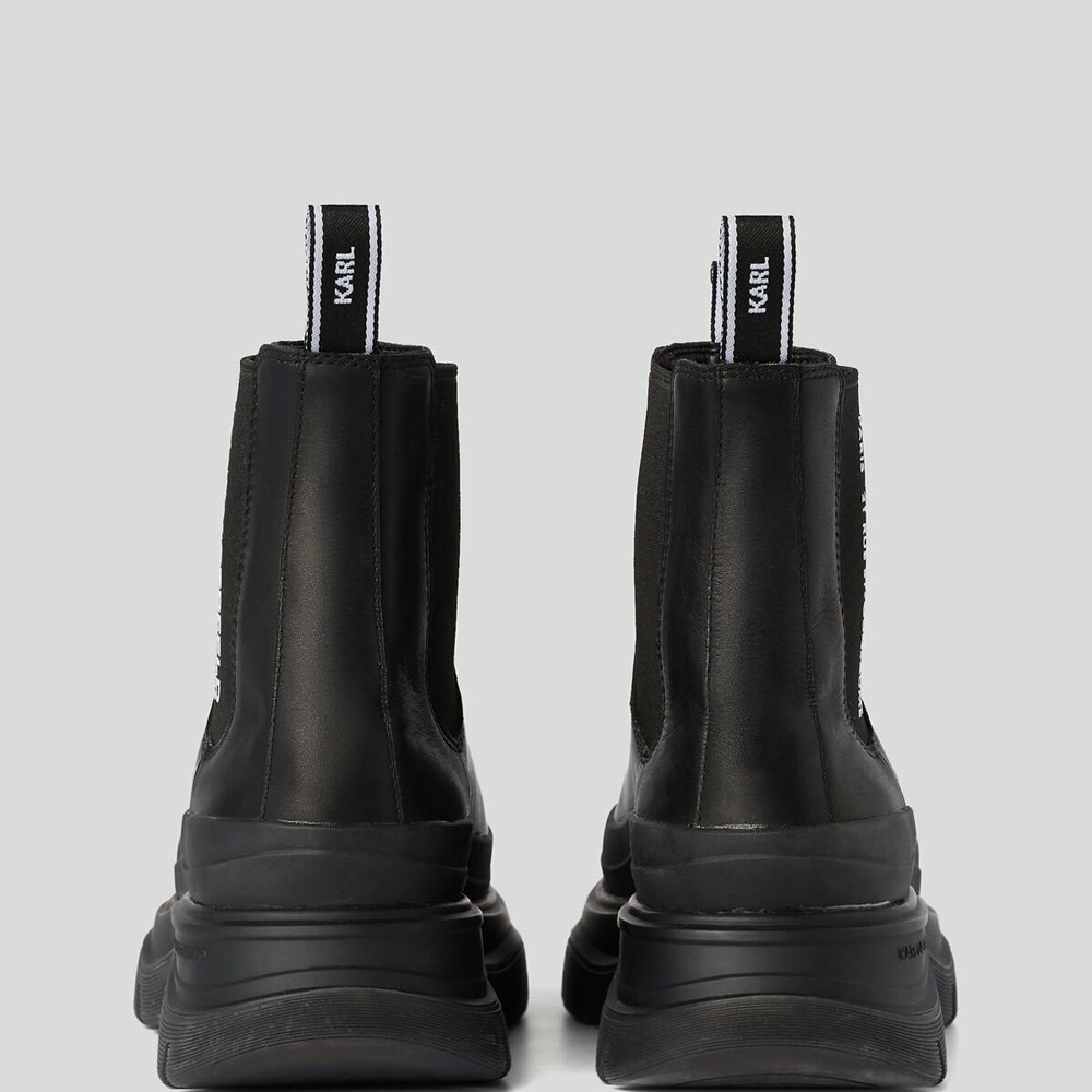 Black Karl Lagerfeld Luna Maison Karl Women's Boots | USA61YMQV