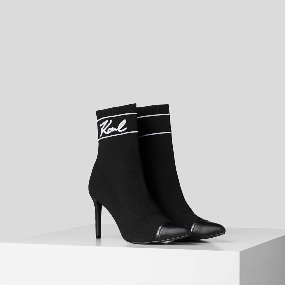 Black Karl Lagerfeld Pandara Signia Mid-calf Women\'s Boots | USA96UPSW