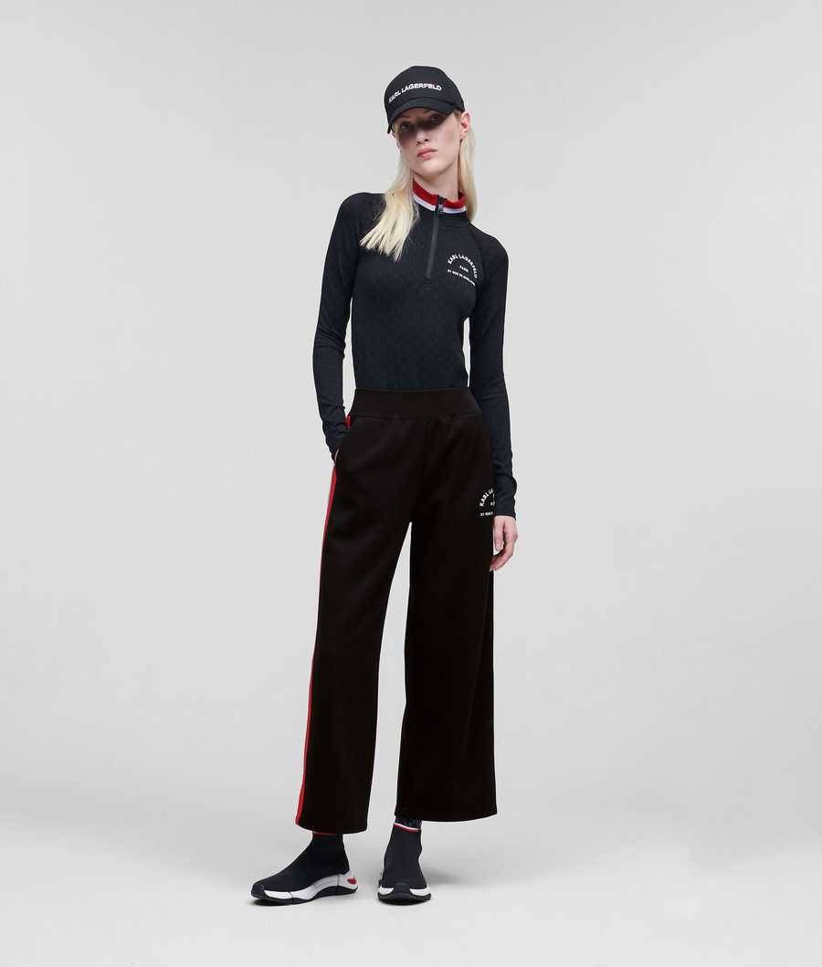 Black Karl Lagerfeld Rue St-guillaume Culottes Women's Pants | USA18YBNK