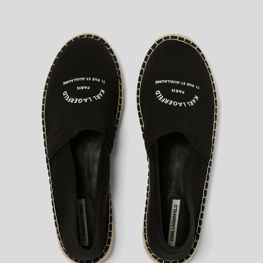 Black Karl Lagerfeld Rue St-guillaume Kamino Espadrilles Men's Sandals & Flats | USA25HATF