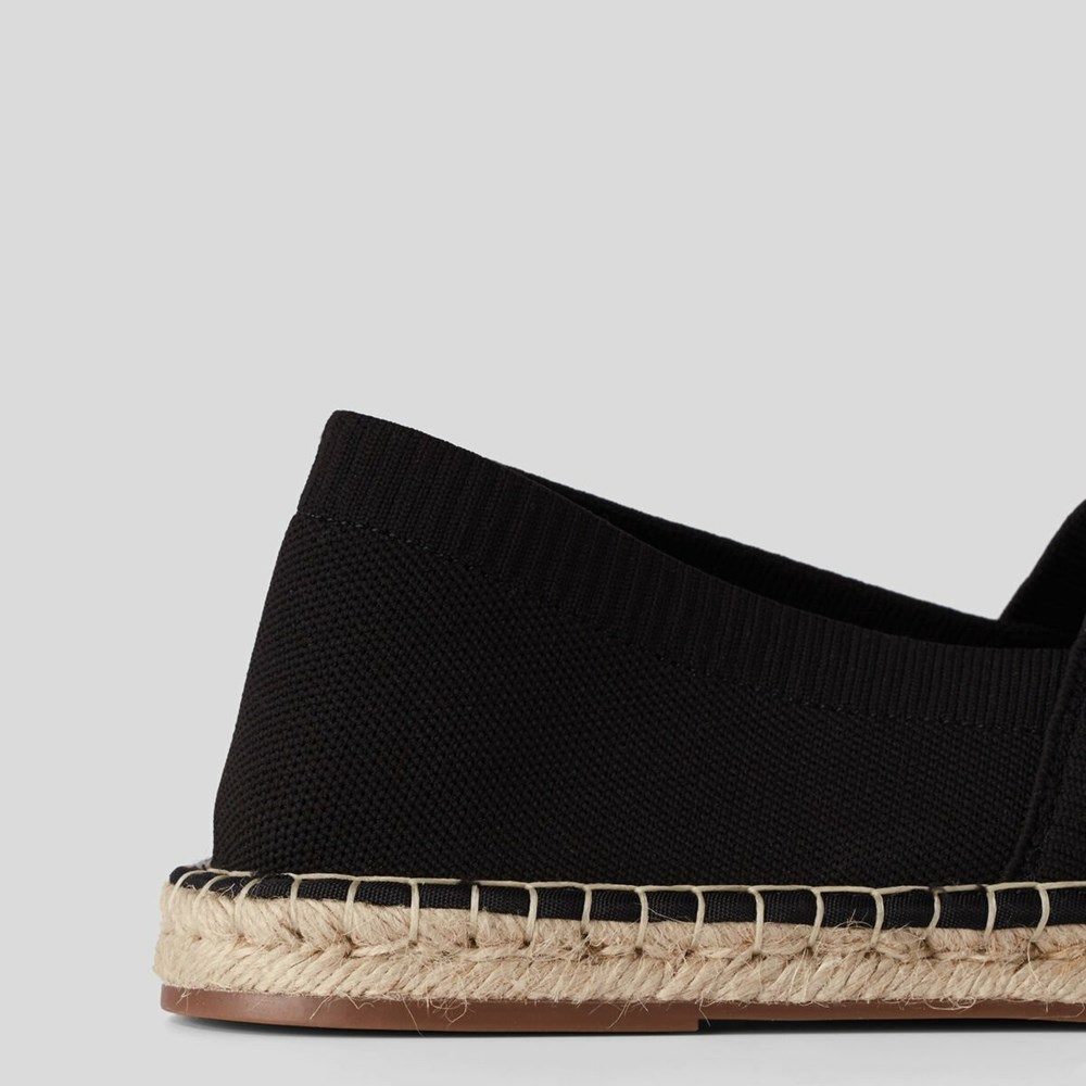 Black Karl Lagerfeld Rue St-guillaume Kamino Espadrilles Men's Sandals & Flats | USA25HATF