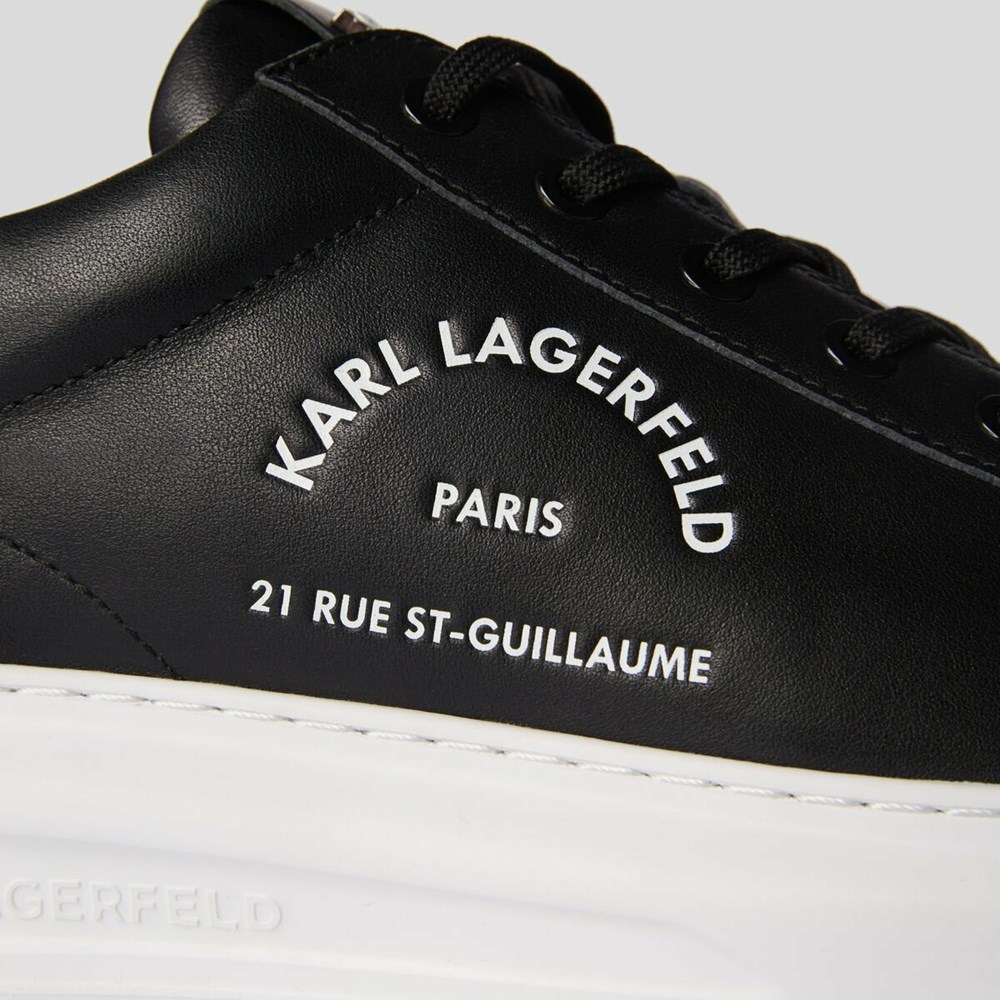 Black Karl Lagerfeld Rue St-guillaume Logo Kapri Men's Sneakers | USA95CGMY