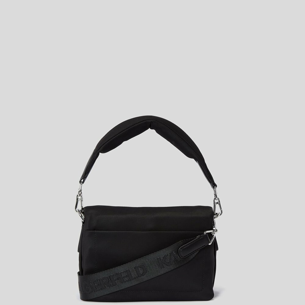 Black Karl Lagerfeld Rue St-guillaume Nylon Women's Shoulder Bags | USA42EIWJ