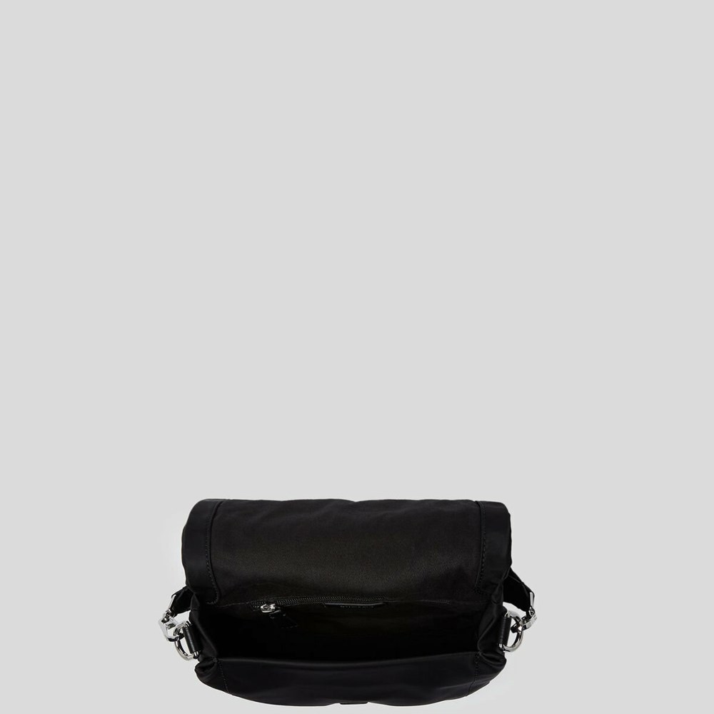 Black Karl Lagerfeld Rue St-guillaume Nylon Women's Shoulder Bags | USA42EIWJ