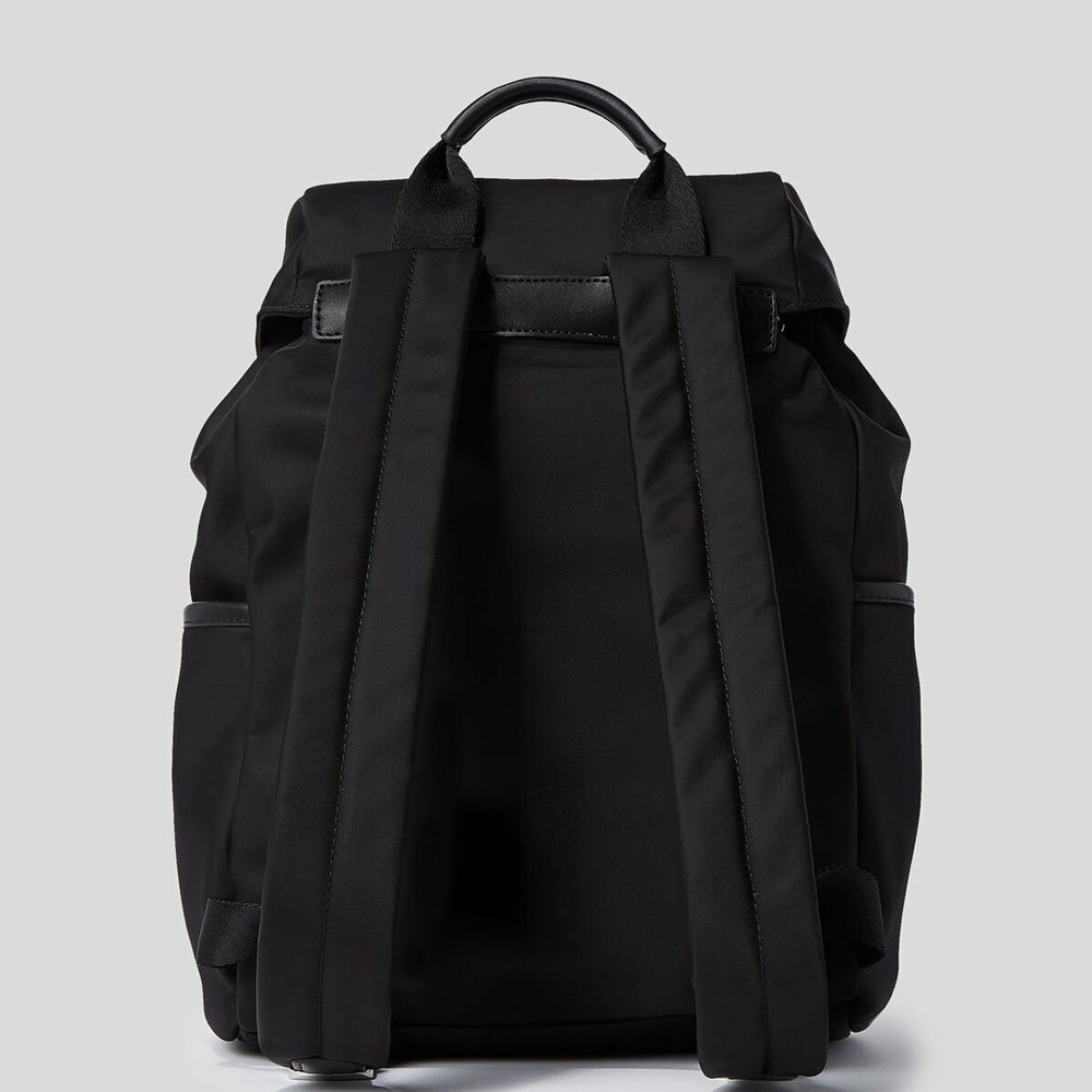 Black Karl Lagerfeld Rue St-guillaume Nylon Women's Backpacks | USA53UTFE