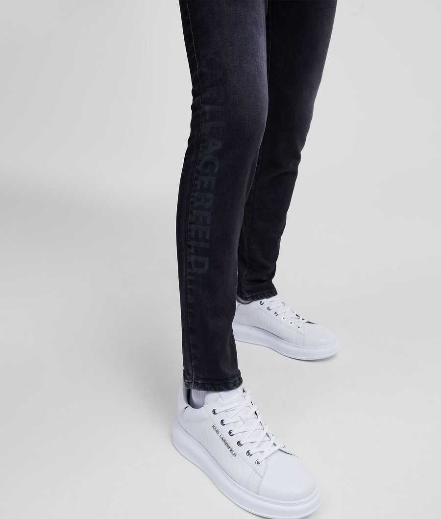 Black Karl Lagerfeld Slim Fit Men's Jeans | USA14KHDL