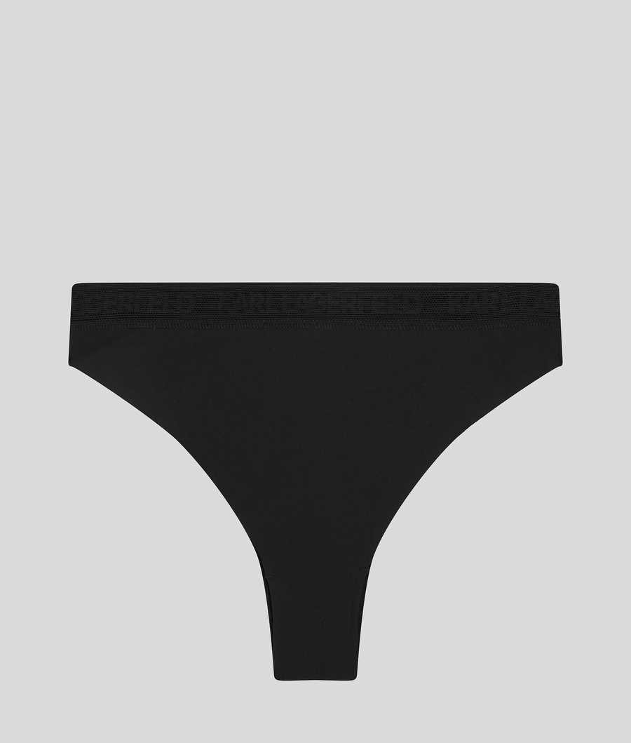 Black Karl Lagerfeld Ultra-light Brazilian Briefs Women\'s Underwear | USA56FKTN