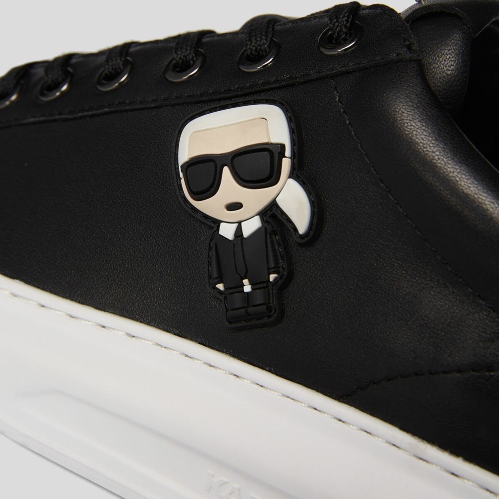 Black / White Karl Lagerfeld K/Ikonik Kapri Women's Sneakers | USA46UZBT