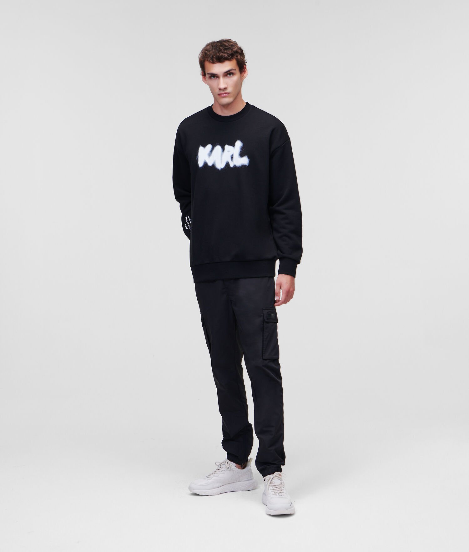 Black / White Karl Lagerfeld Karl Logo Men's Knitwear | USA91PCYU