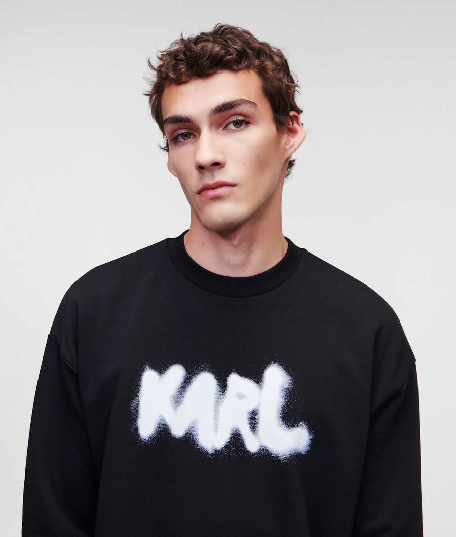 Black / White Karl Lagerfeld Karl Logo Men\'s Knitwear | USA91PCYU